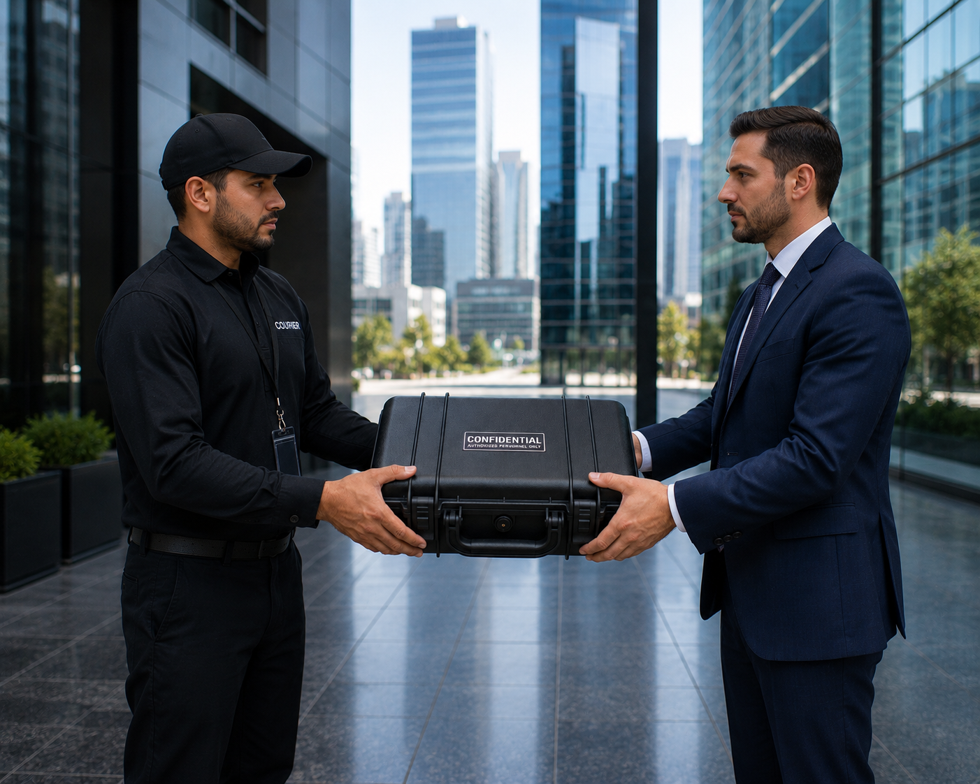 Secure courier support for corporate deliveries